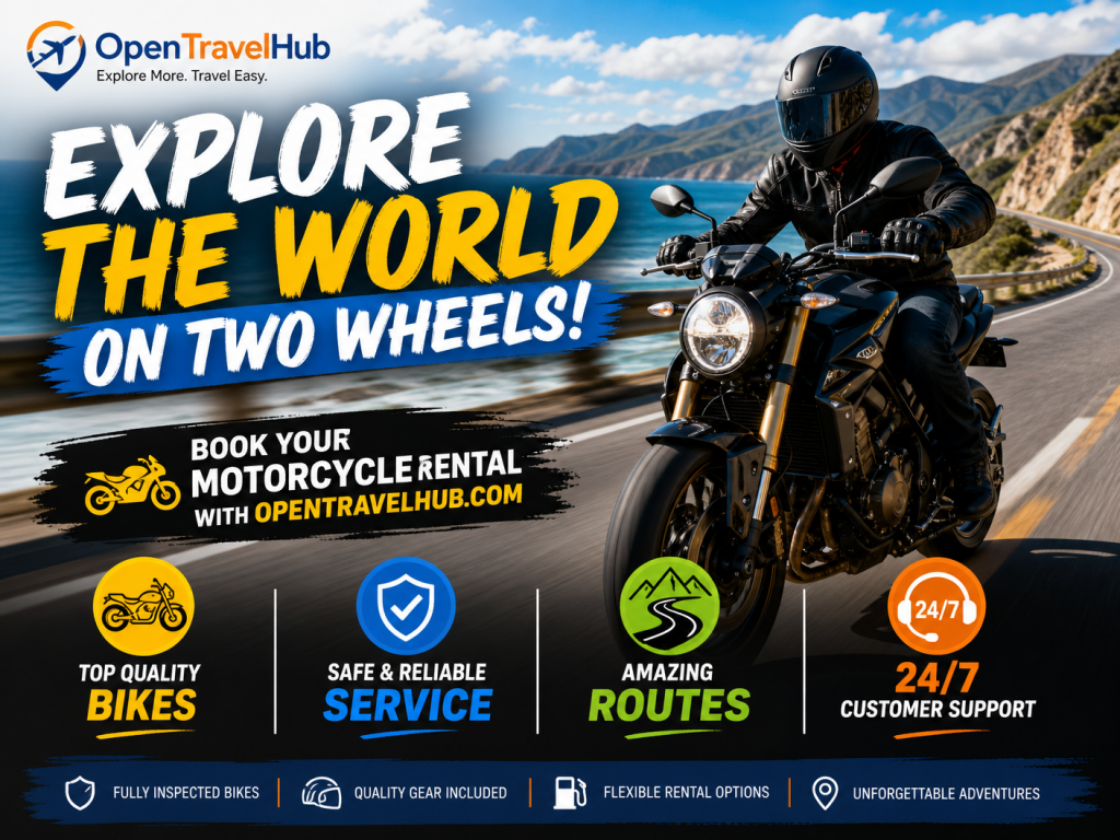 Explore the world on two wheels! Find and compare the best deals on bike, scooter, and motorcycle rentals worldwide with OpenTravelHub. Book your adventure today with free cancellation & price match guarantee.