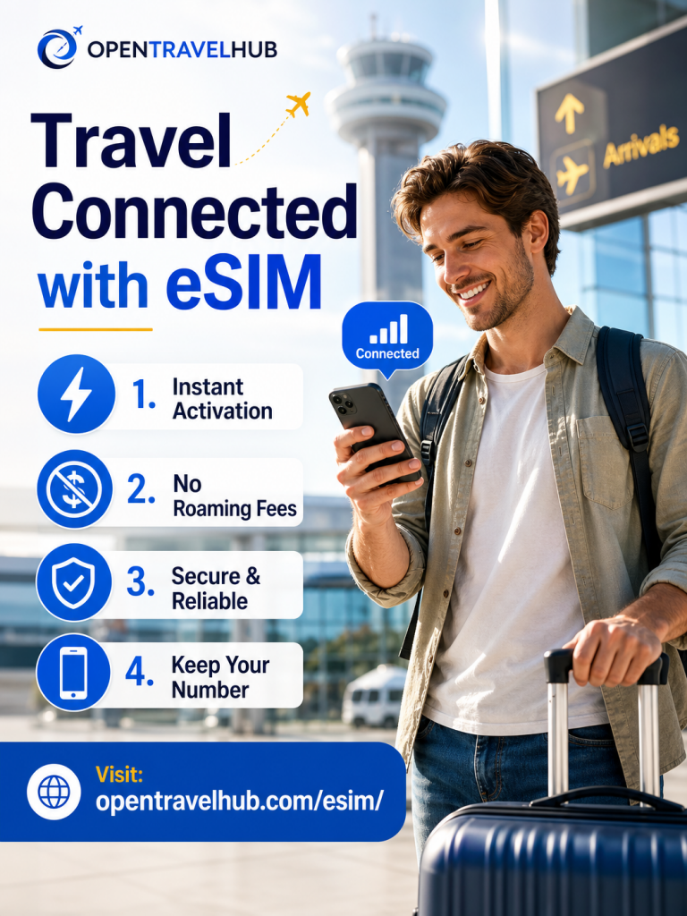 Get affordable eSIM plans for international travel with Opentravelhub. Stay connected in over 200+ destinations with Saily eSIM.
