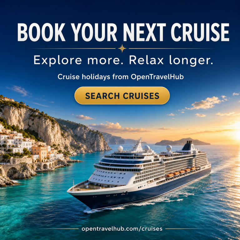 Search cruise holidays, cruise deals and packages with OpenTravelHub. Explore ocean and river cruises, luxury, family and all-inclusive options worldwide.
